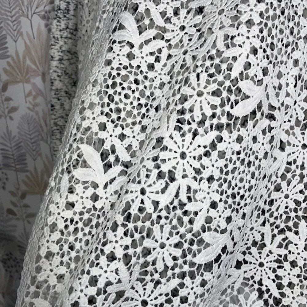 ASTR Marled Knit Sweater Women's M Black White Lace Back‎ Long Sleeve Pullover